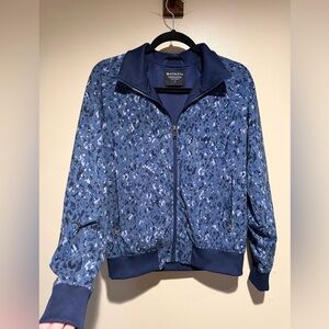 Athleta Brooklyn Bomber Jacket II Captivate Chrome Blue size small